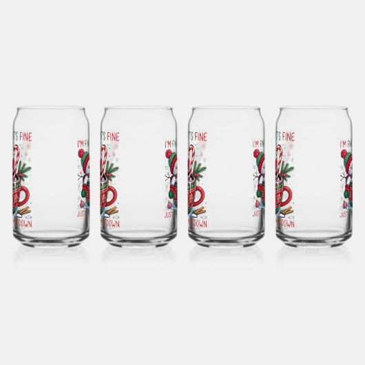 Drinkware Set-Christmas Snowman Blikvorm Glas (Rechts)