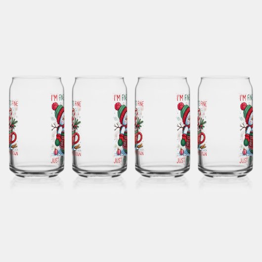 Drinkware Set-Christmas Snowman Blikvorm Glas (Links)