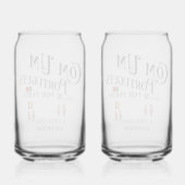 Drinkware Set Com um Portugues por perto Blikvorm Glas (Achterkant)