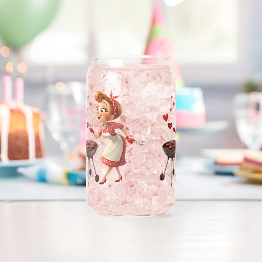 Drinkware Set Cooking Love Red Hearts  Blikvorm Glas (Insitu (Verjaardag))