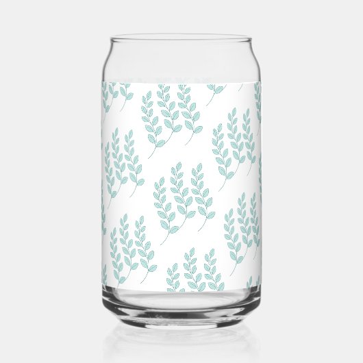 Drinkware Set Cute Green Leaves  Blikvorm Glas (Voorkant)