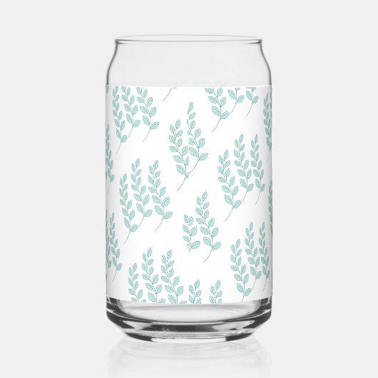 Drinkware Set Cute Green Leaves  Blikvorm Glas (Rechts)