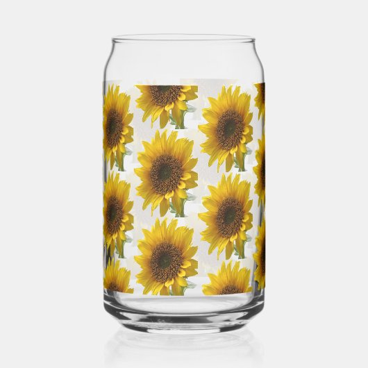 Drinkware Set Cute Sunflower Blikvorm Glas (Achterkant)