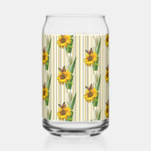 Drinkware Set Cute Sunflower Butterfly Blikvorm Glas (Voorkant)