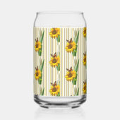 Drinkware Set Cute Sunflower Butterfly  Blikvorm Glas (Rechts)