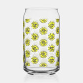 Drinkware Set Cute Yellow Lemons Blikvorm Glas (Voorkant)
