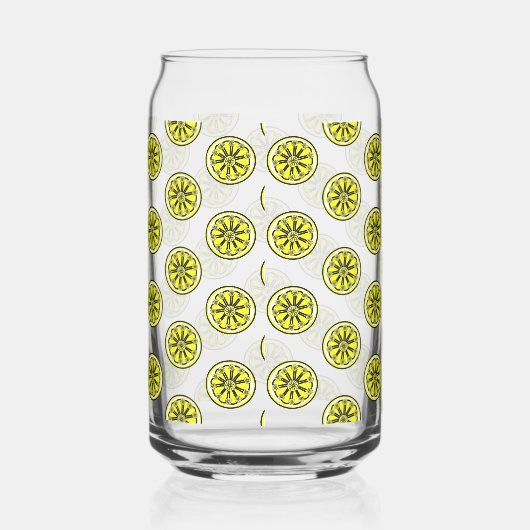 Drinkware Set Cute Yellow Lemons Blikvorm Glas (Rechts)