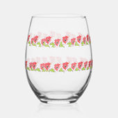 Drinkware Set: Exotische bloemen Wijnglas Zonder Voet (Voorkant)
