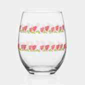 Drinkware Set: Exotische bloemen Wijnglas Zonder Voet (Achterkant)