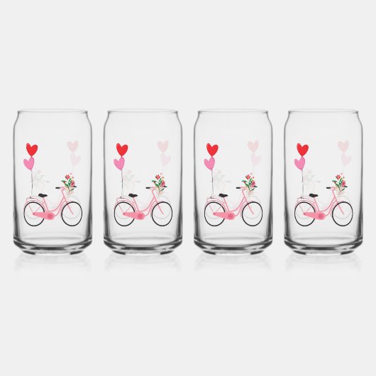 Drinkware Set - Fiets Blikvorm Glas (Achterkant)