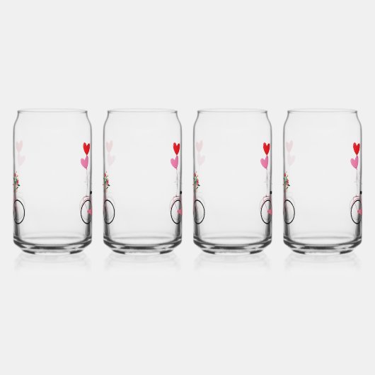 Drinkware Set - Fiets Blikvorm Glas (Rechts)