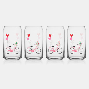 Drinkware Set - Fiets Blikvorm Glas