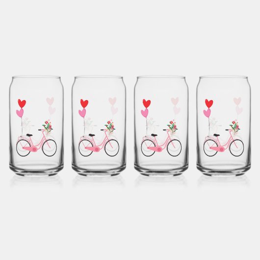Drinkware Set - Fiets Blikvorm Glas (Voorkant)