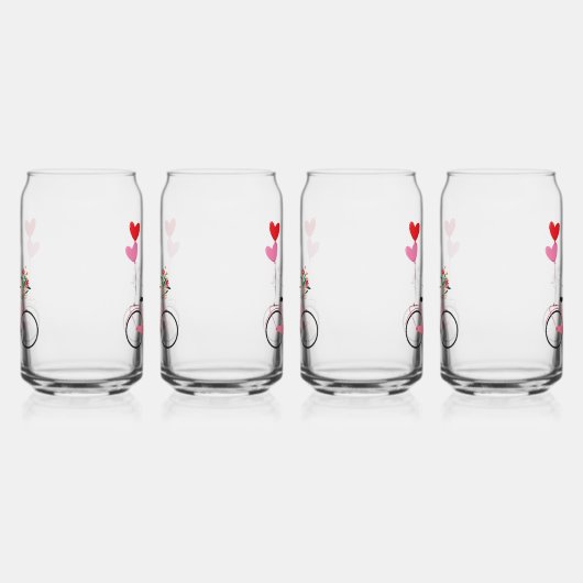 Drinkware Set - Fiets Blikvorm Glas (Links)