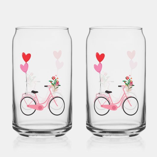 Drinkware Set - Fiets Blikvorm Glas (Achterkant)