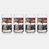 Drinkware Set Gedrukt blikglas Blikvorm Glas (Achterkant)