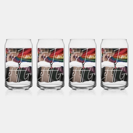 Drinkware Set Gedrukt blikglas Blikvorm Glas (Achterkant)