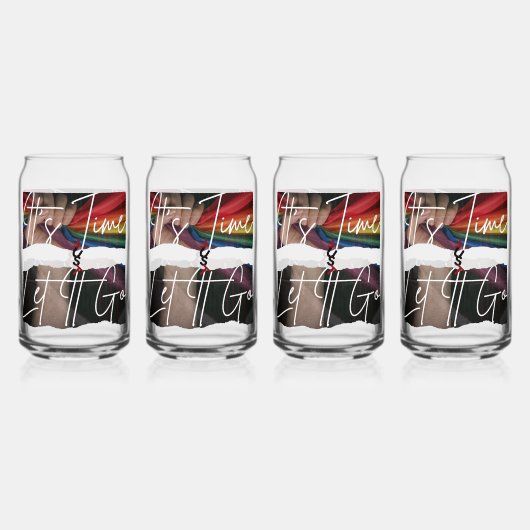 Drinkware Set Gedrukt blikglas Blikvorm Glas (Voorkant)