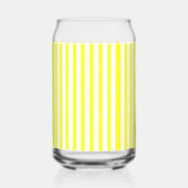 Drinkware Set Geel & Wit Streep Blikvorm Glas (Voorkant)