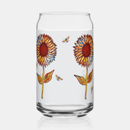 Drinkware Set Glasses Sunflowers Blikvorm Glas