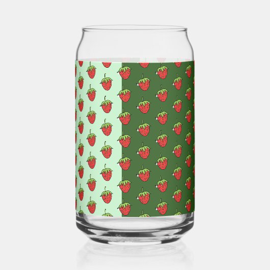 Drinkware Set Hunter Groen Licht Aardbei Blikvorm Glas (Voorkant)
