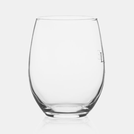 Drinkware Set  Initialen voor bruiloft Wijnglas Zonder Voet (Rechts)