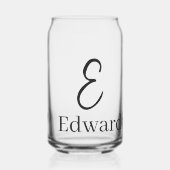 Drinkware Set Letter E Blikvorm Glas (Voorkant)
