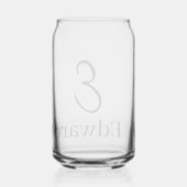 Drinkware Set Letter E Blikvorm Glas (Achterkant)