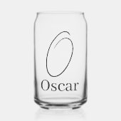 Drinkware Set Letter O Blikvorm Glas (Voorkant)
