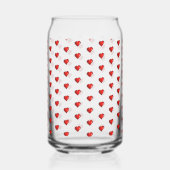 Drinkware Set Liefde Rode Harten Blikvorm Glas (Voorkant)