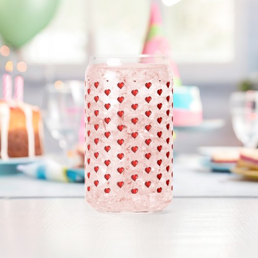 Drinkware Set Liefde Rode Harten Blikvorm Glas (Insitu (Verjaardag))