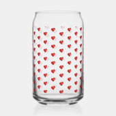 Drinkware Set Liefde Rode Harten Blikvorm Glas (Achterkant)