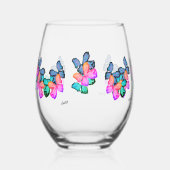 Drinkware Set: Liefde voor de vlinder Wijnglas Zonder Voet (Links)