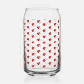 Drinkware Set Love Red Hearts  Blikvorm Glas (Voorkant)