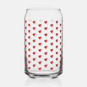 Drinkware Set Love Red Hearts  Blikvorm Glas (Rechts)