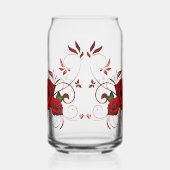 Drinkware Set Love Red Rose Floral  Blikvorm Glas (Rechts)