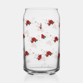 Drinkware Set Love Red Rose Floral Blikvorm Glas (Rechts)