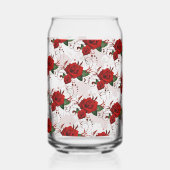 Drinkware Set Love Red Rose Floral  Blikvorm Glas (Voorkant)