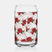 Drinkware Set Love Red Rose Floral  Blikvorm Glas (Rechts)