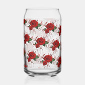 Drinkware Set Love Red Rose Floral  Blikvorm Glas (Links)