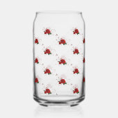 Drinkware Set Love Red Rose Floral  Blikvorm Glas (Achterkant)