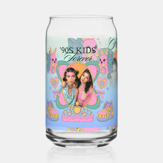 Drinkware Set (met Gepersonaliseerd afbeelding) Blikvorm Glas (Voorkant)