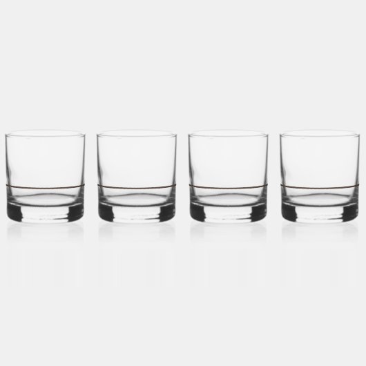 Drinkware Set met gietlijn Whisky Glas (Voorkant)