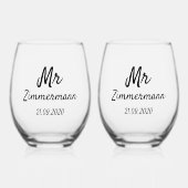Drinkware Set - Mr en Mr Zimmermann Design Wijnglas Zonder Voet (Voorkant)
