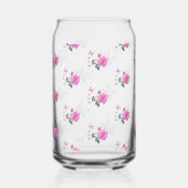 Drinkware Set Pink Rose Butterfly Blikvorm Glas (Voorkant)