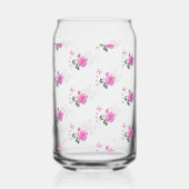 Drinkware Set Pink Rose Butterfly Blikvorm Glas (Achterkant)