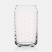 Drinkware Set Pink & White Stripe Square Blikvorm Glas (Voorkant)