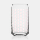 Drinkware Set Pink & White Stripe Square Blikvorm Glas (Rechts)