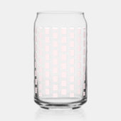 Drinkware Set Pink & White Stripe Square Blikvorm Glas (Links)