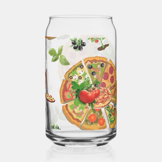 Drinkware Set Pizza Time Blikvorm Glas (Achterkant)